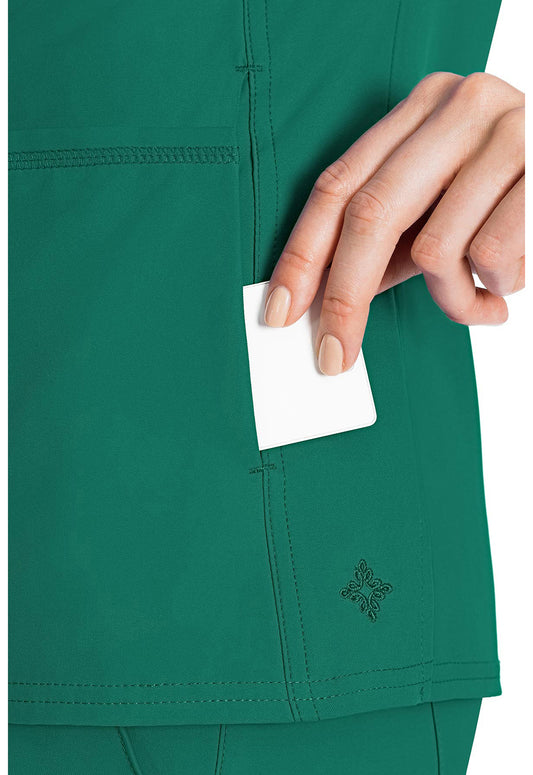 Insight MC2468 Women's Side Pocket Scrub Top Hunter Green
