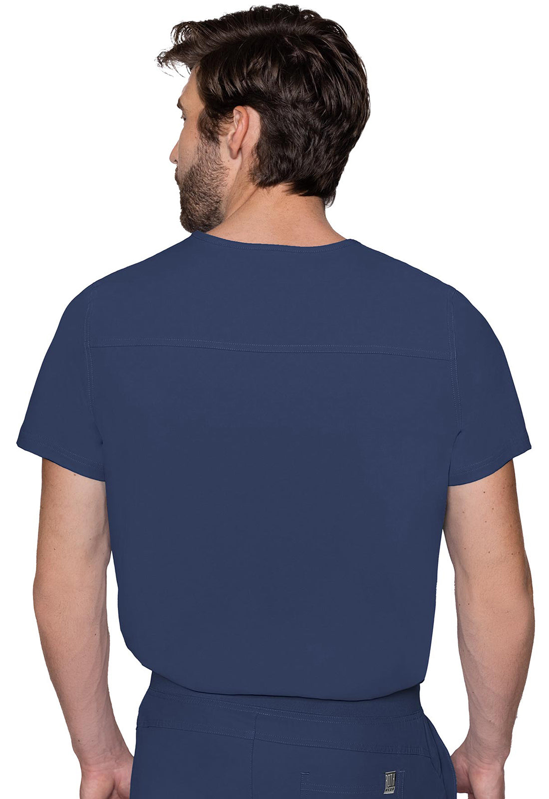 Insight MC2478 1 Pocket Top Navy Model Image Back | Rothwear