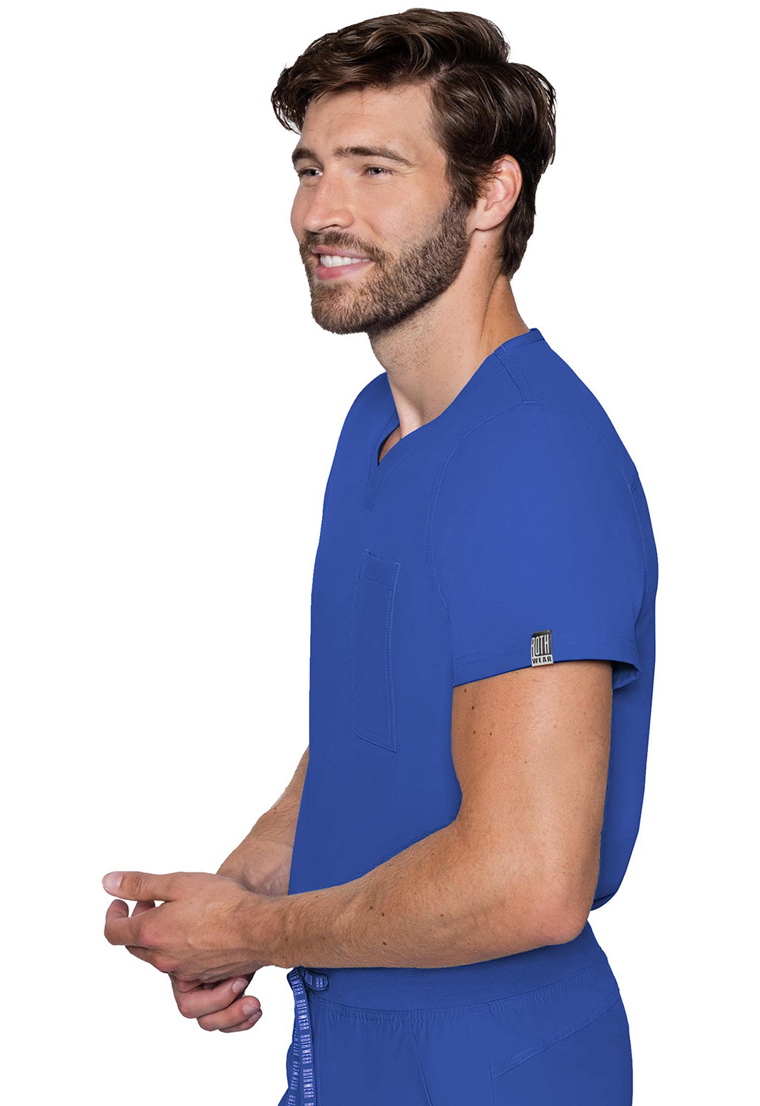 Insight MC2478 1 Pocket Top Royal Model Image Right Side | Rothwear