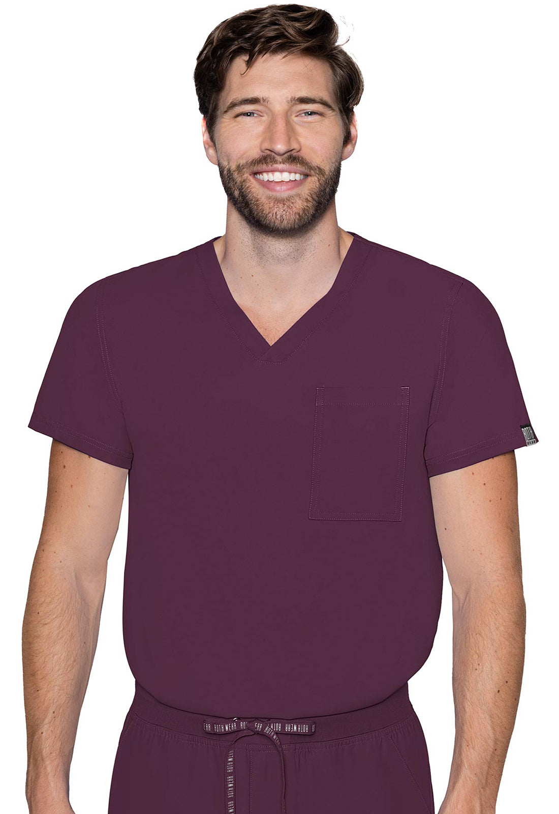 Insight MC2478 1 Pocket Top Wine Model Image Front | Rothwear