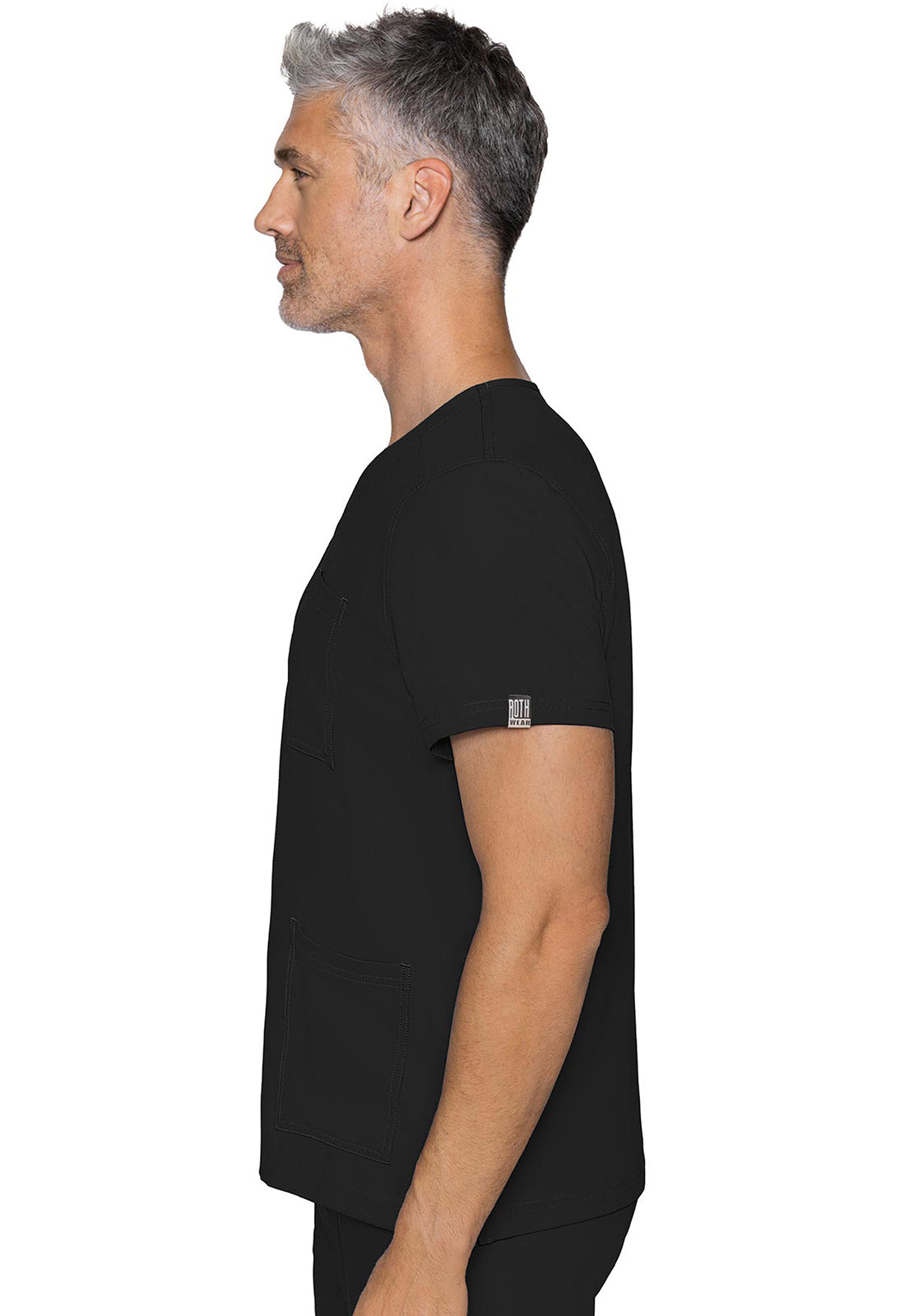 Insight MC2486 3 Pocket Top Black Model Image Right Side | Rothwear