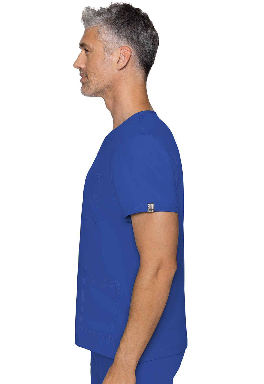 Insight MC2486 3 Pocket Top Royal Model Image Right Side | Rothwear