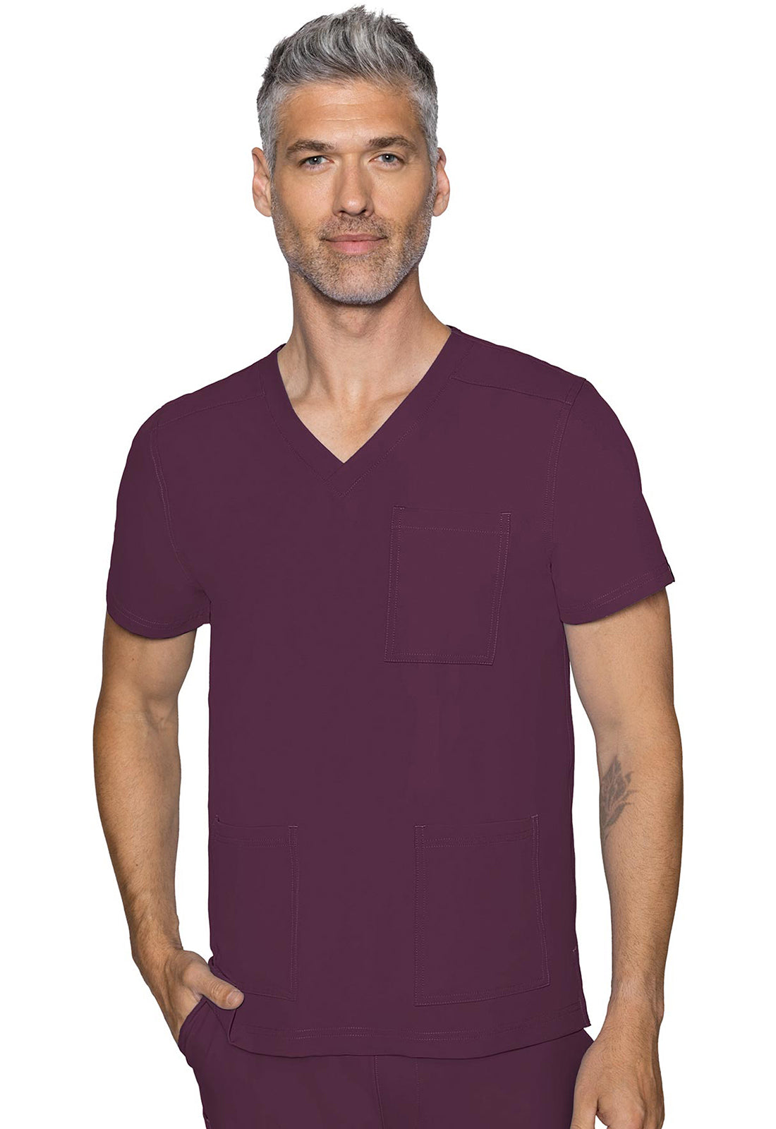 Insight MC2486 3 Pocket Top Wine Model Image Front | Rothwear