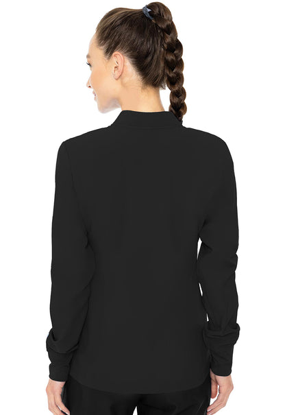 Insight MC2660 Zip Front Warm-Up With Shoulder Yokes Black Model Image Back | Med Couture