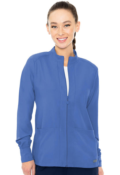 Insight MC2660 Zip Front Warm-Up With Shoulder Yokes Ciel Model Image Front | Med Couture