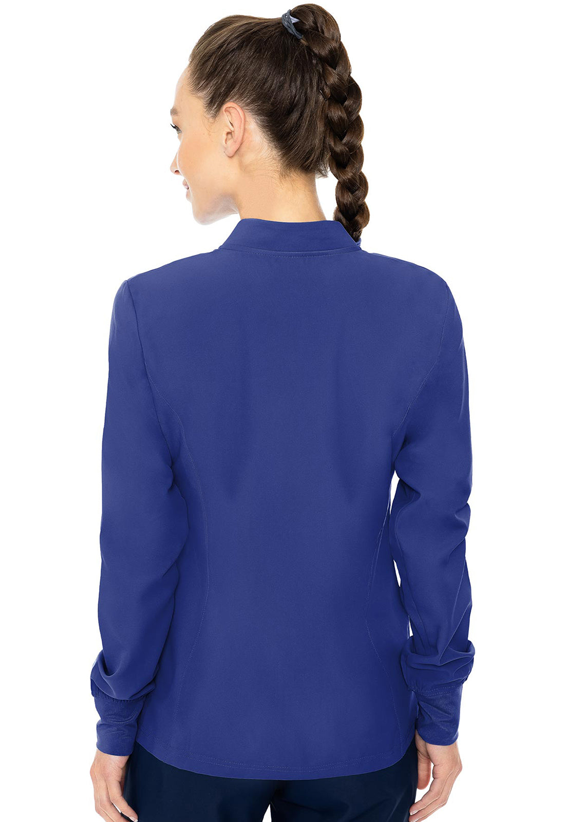 Insight MC2660 Zip Front Warm-Up With Shoulder Yokes Galaxy Model Image Back | Med Couture