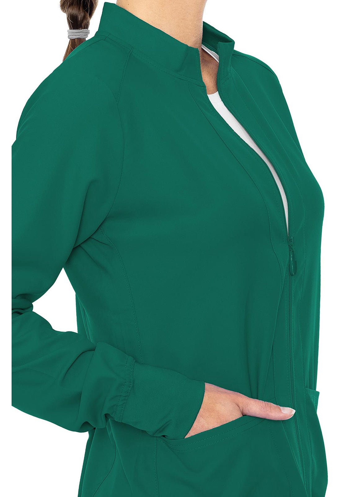 Insight MC2660 Zip Front Warm-Up With Shoulder Yokes Hunter Green