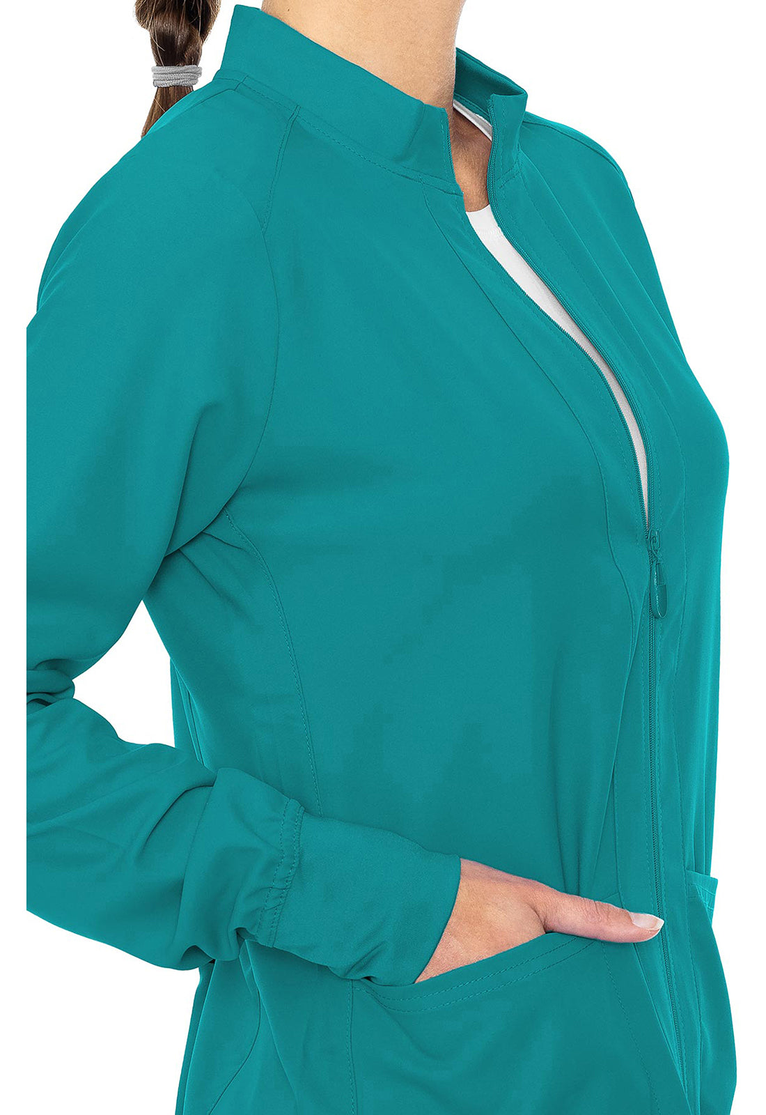 Insight MC2660 Zip Front Warm-Up With Shoulder Yokes Teal