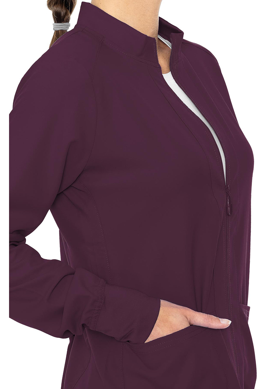 Insight MC2660 Zip Front Warm-Up With Shoulder Yokes Wine