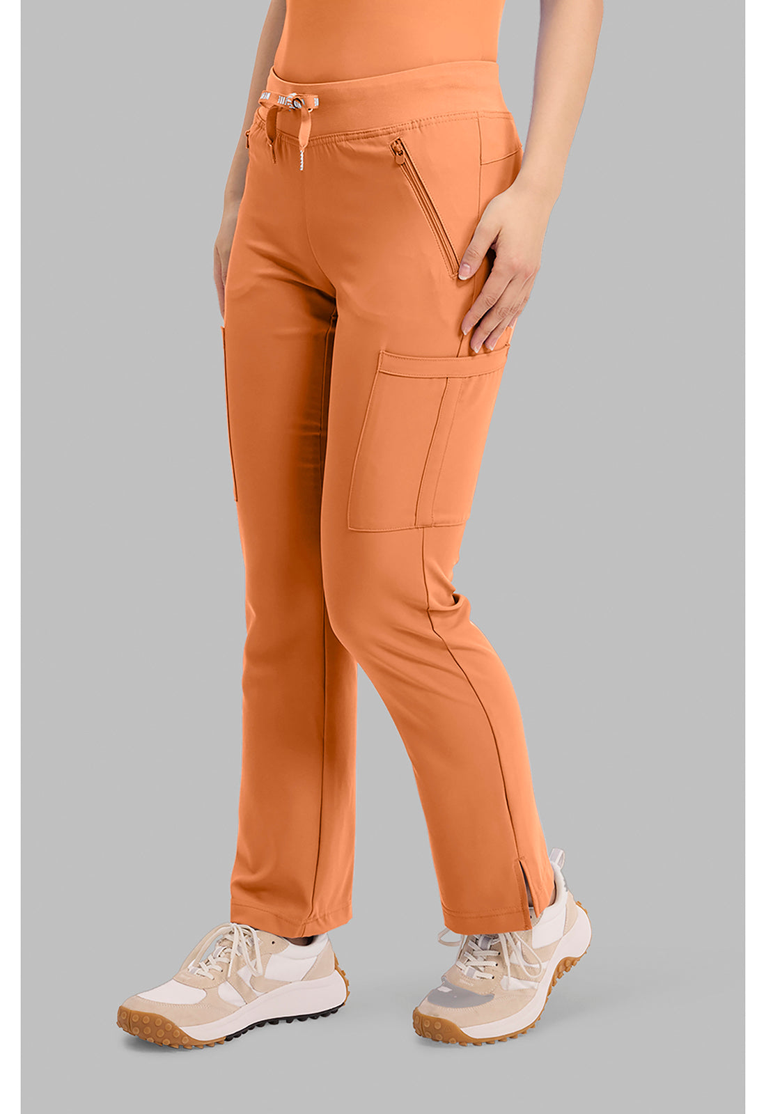 Insight MC2702 Women's Zipper Scrub Pants Papa Don'T Peach