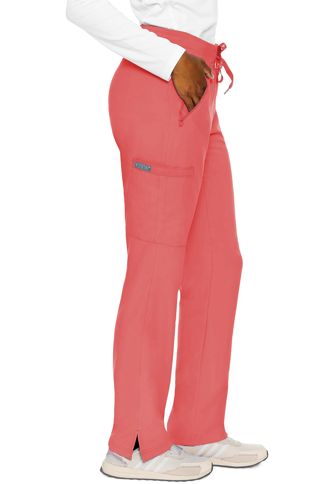 Insight MC2702 Zipper Pants Coral Model Image Left Side | Med Couture