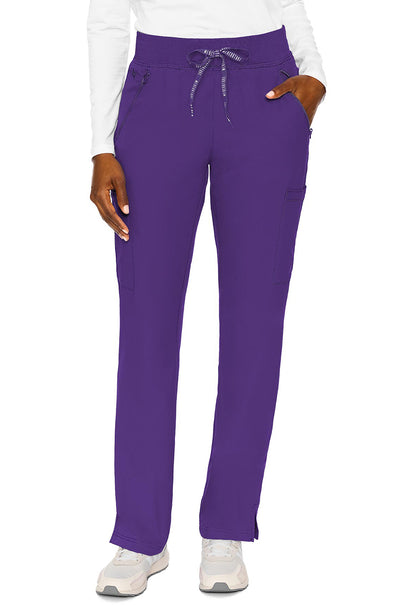 Insight MC2702 Zipper Pants Grape Model Image Front | Med Couture