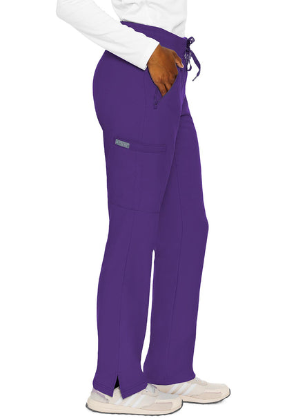 Insight MC2702 Zipper Pants Grape Model Image Left Side | Med Couture