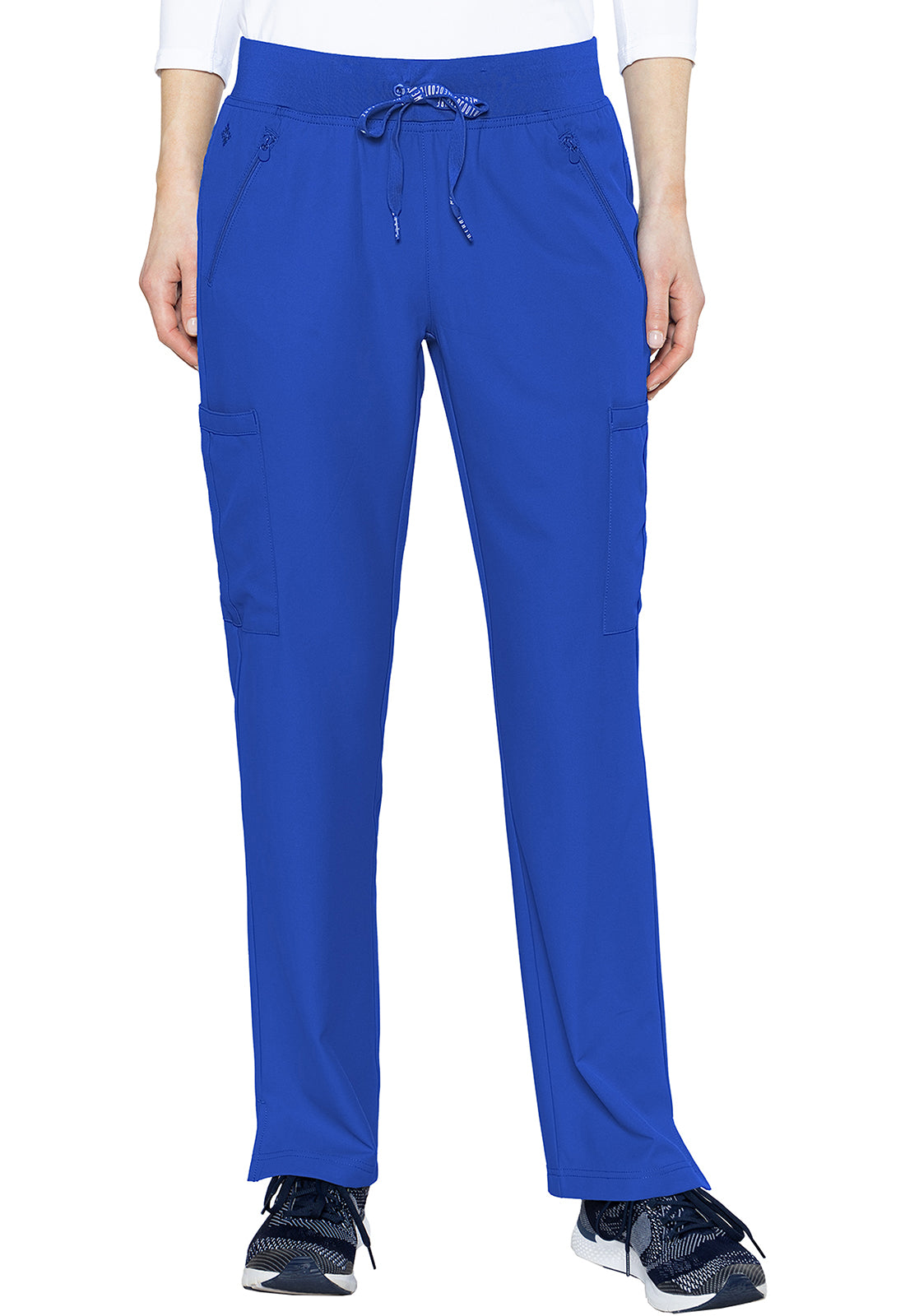 Insight MC2702 Zipper Pants Royal Model Image Front | Med Couture