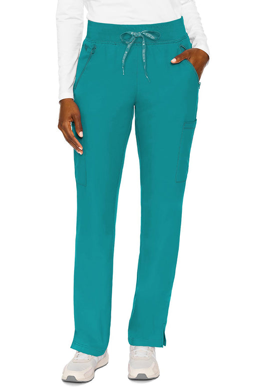 Insight MC2702 Zipper Pants Teal Model Image Front | Med Couture