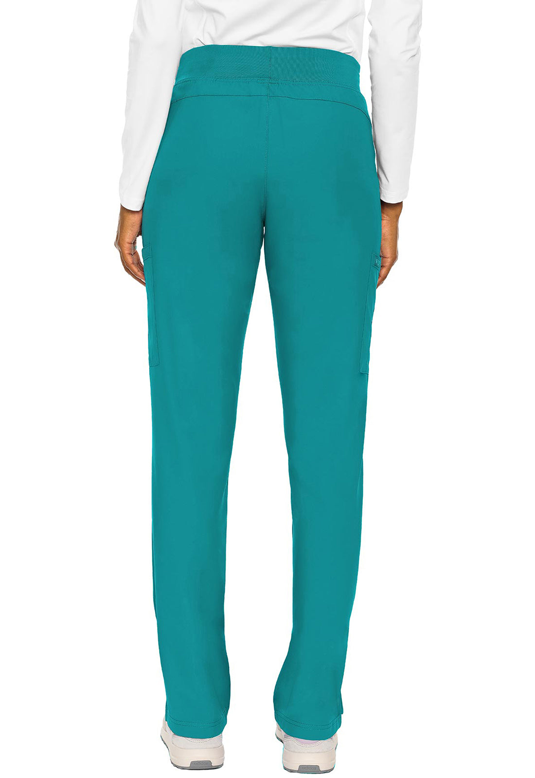 Insight MC2702 Zipper Pants Teal Model Image Back | Med Couture