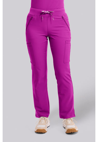 Insight MC2702 Women's Zipper Scrub Pants Back To The Fuschia