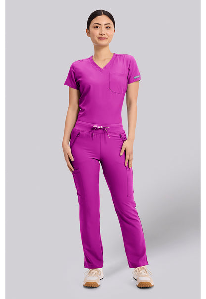 Insight MC2702 Women's Zipper Scrub Pants Back To The Fuschia