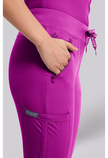 Insight MC2702 Women's Zipper Scrub Pants Back To The Fuschia
