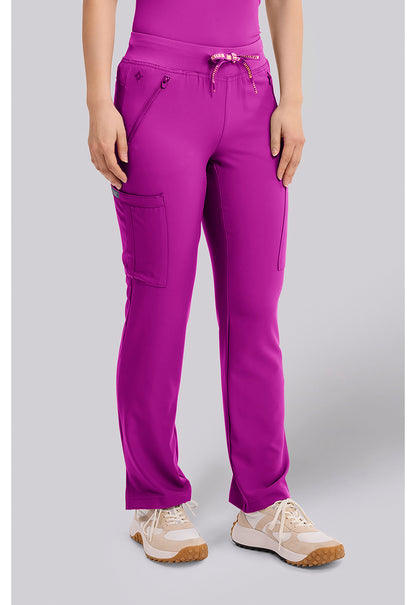 Insight MC2702 Women's Zipper Scrub Pants Back To The Fuschia