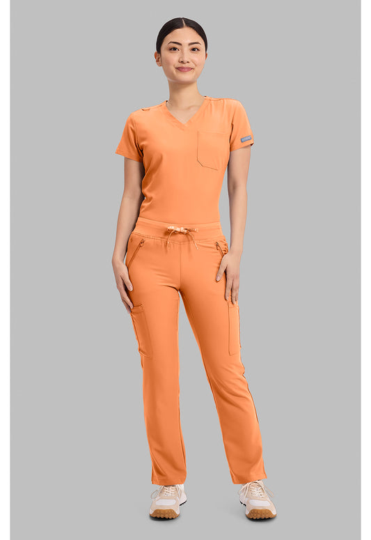 Insight MC2702 Women's Zipper Scrub Pants Papa Don'T Peach