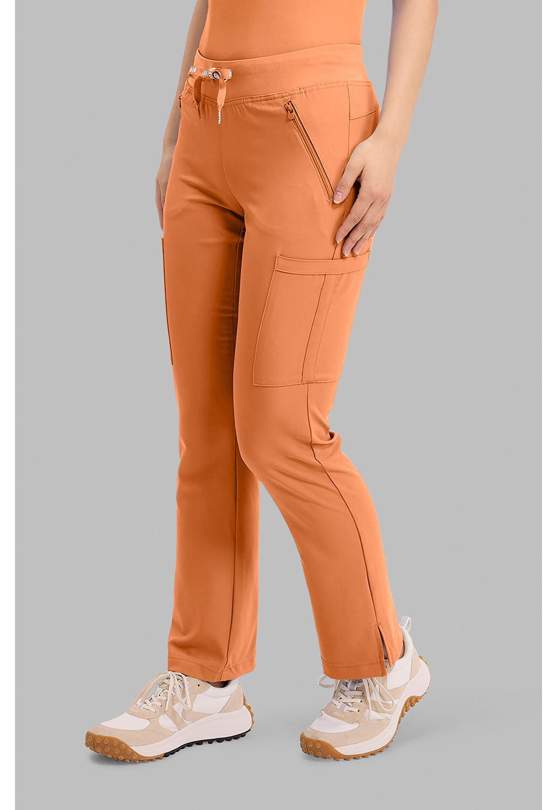 Insight MC2702 Women's Zipper Scrub Pants Papa Don'T Peach