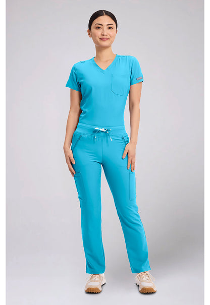 Insight MC2702 Women's Zipper Scrub Pants Turquoise