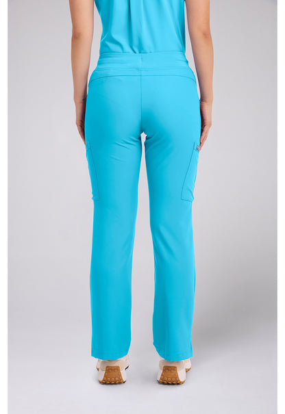 Insight MC2702 Women's Zipper Scrub Pants Turquoise