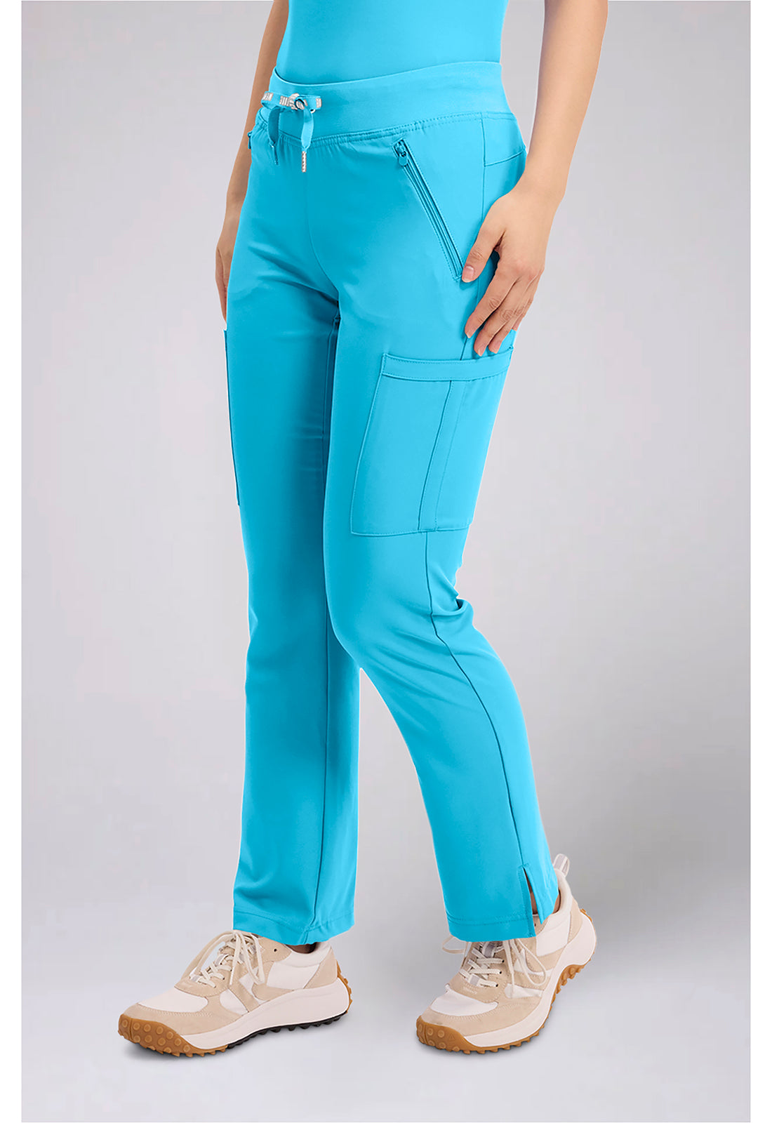 Insight MC2702 Women's Zipper Scrub Pants Turquoise