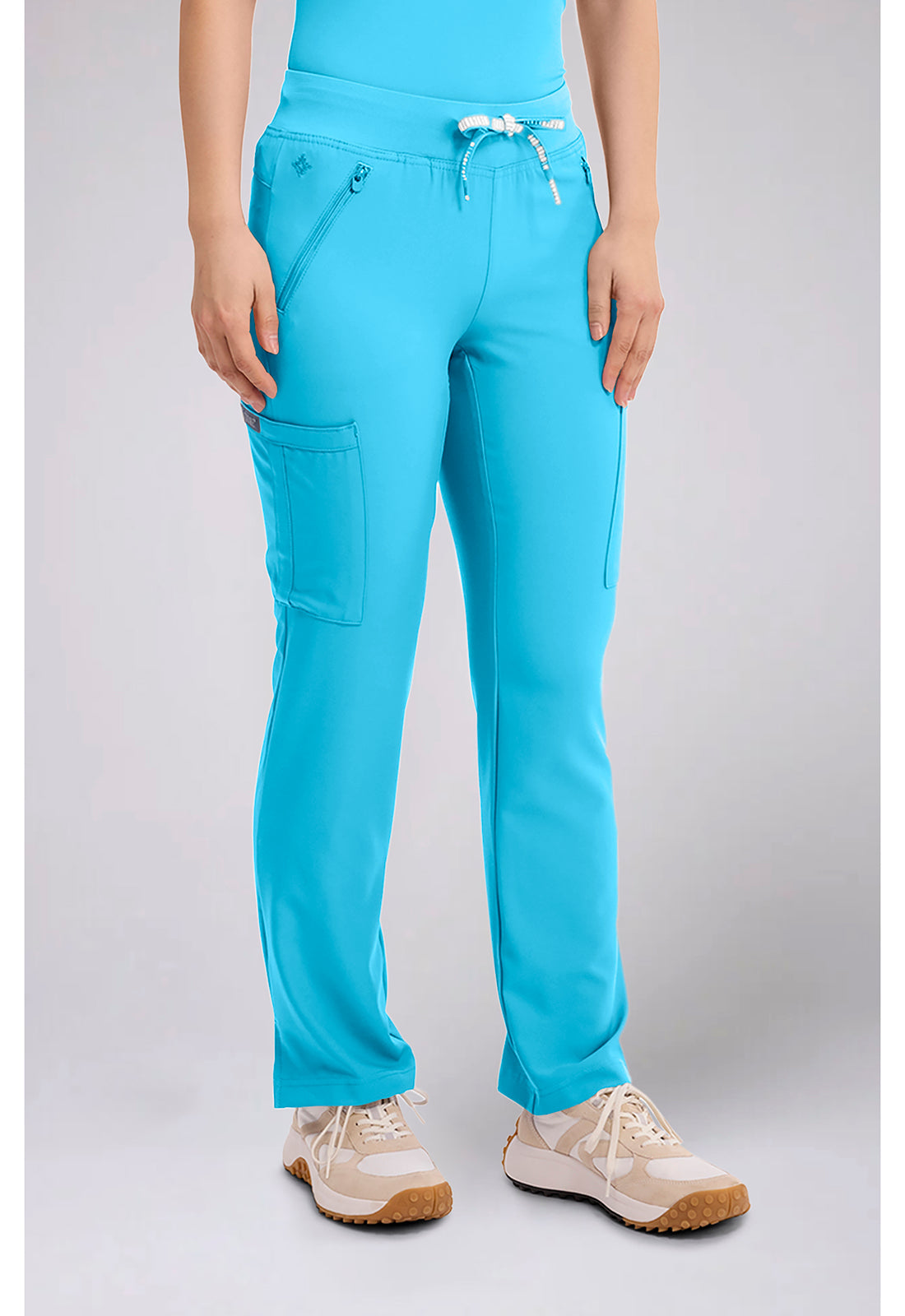Insight MC2702 Women's Zipper Scrub Pants Turquoise