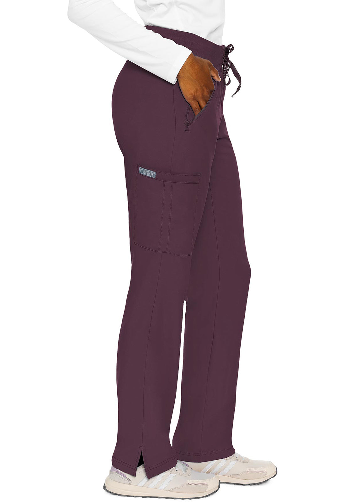 Insight MC2702 Women's Zipper Scrub Pants Wine