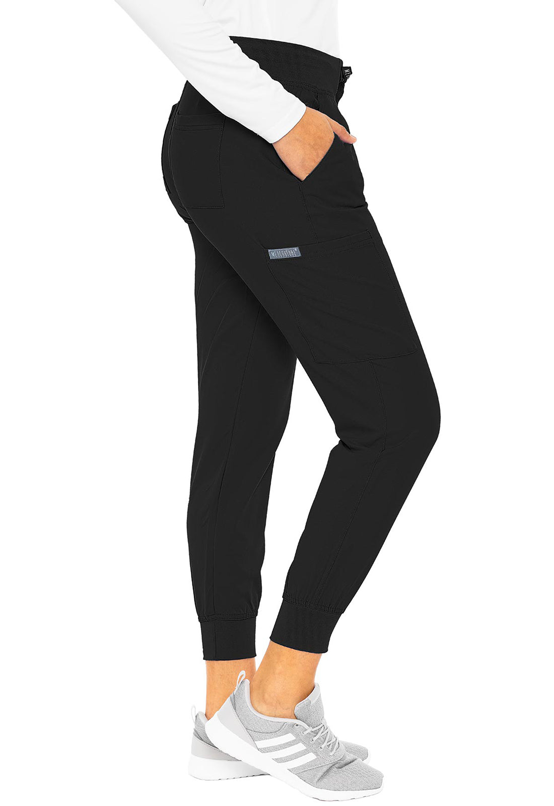 Insight MC2711 Jogger Black Model Image Left Side | Med Couture