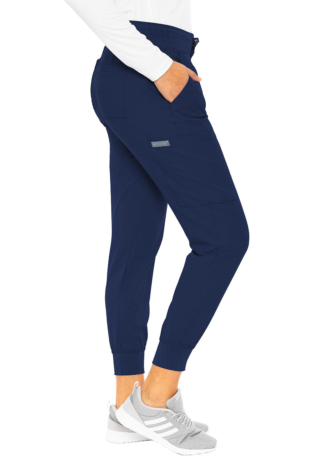 Insight MC2711 Jogger Navy Model Image Left Side | Med Couture