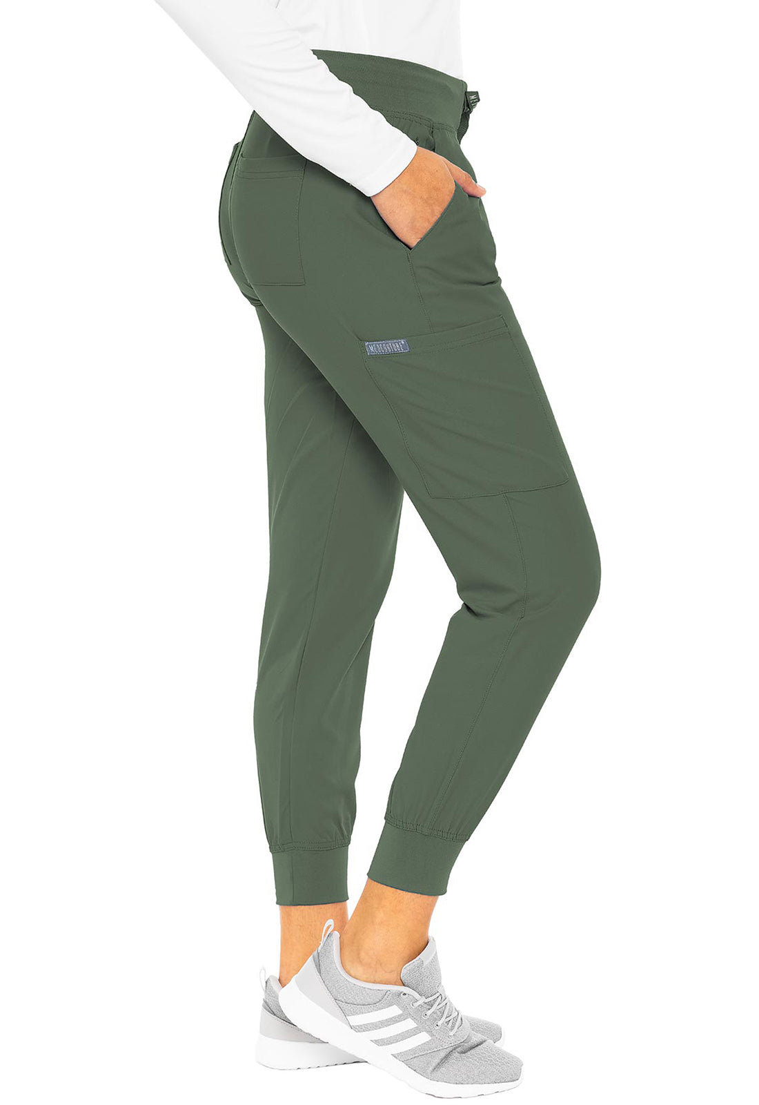 Insight MC2711 Jogger Olive Model Image Left Side | Med Couture