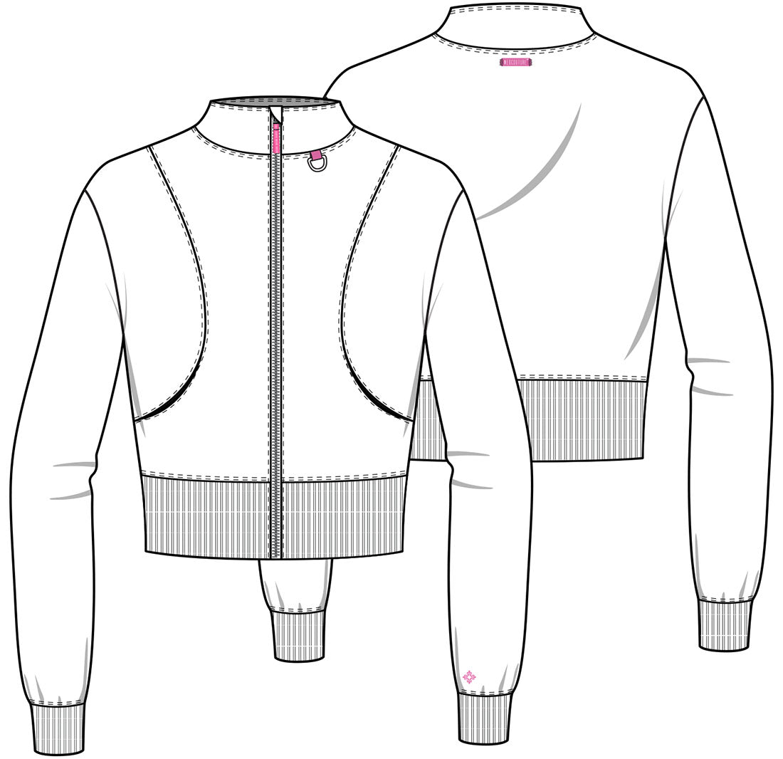 AMP MC303 Women's Cropped Warm Up Jackets Plum Royale