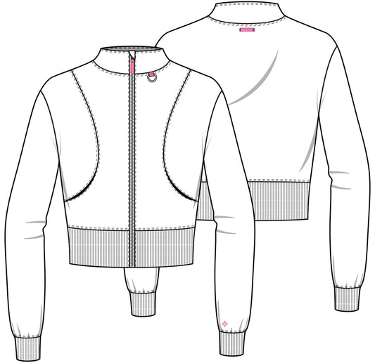 AMP MC303 Women's Cropped Warm Up Jackets Plum Royale