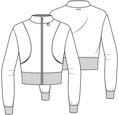 Amp MC303 Women's Cropped Warm Up Jacket Black