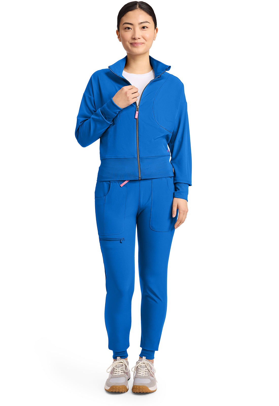 AMP MC303 Women's Cropped Warm Up Jacket Royal Image