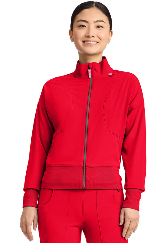 AMP MC303 Women's Cropped Warm Up Jacket Solar Flare
