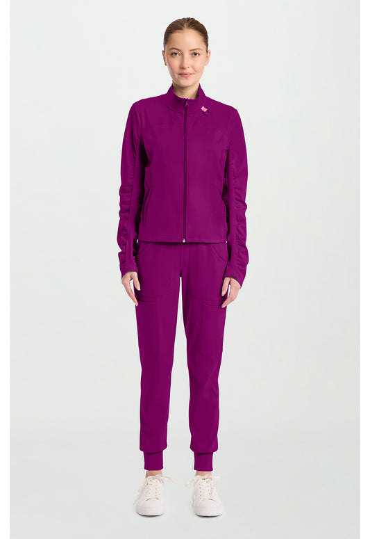 Amp Knit MC350 Women's Warm Up Jacket Plum Royale