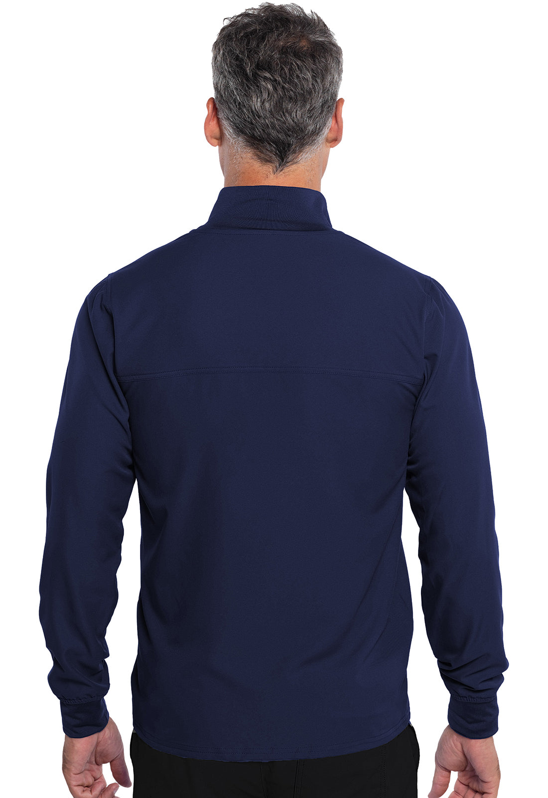 Insight MC360 Men's Zip Front Jacket Navy Model Image Back | Rothwear