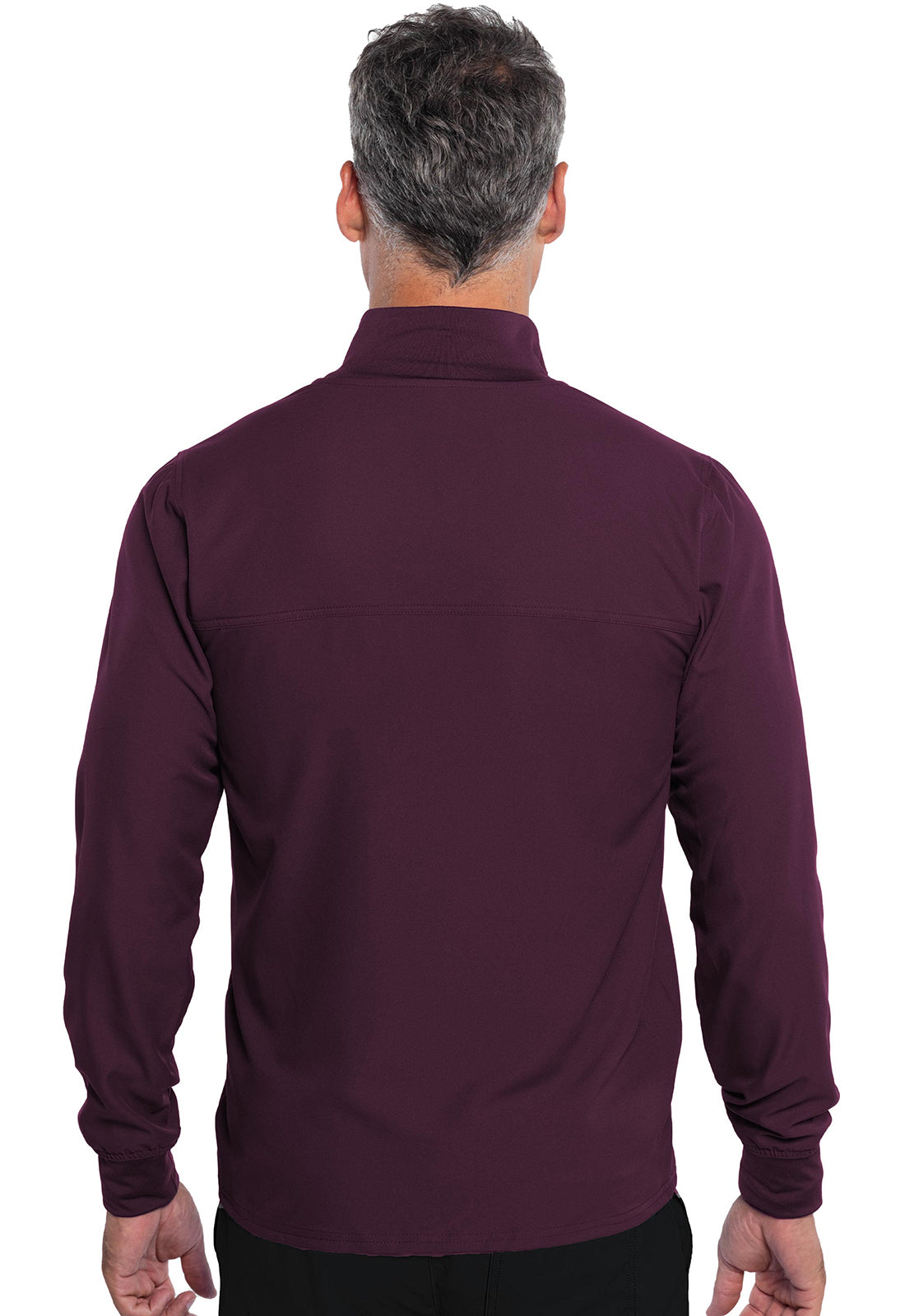 Insight MC360 Men's Zip Front Jacket Wine Model Image Back | Rothwear