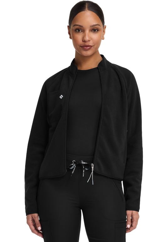 Layers MC384 Women's Fleece Warm Up Jacket Black