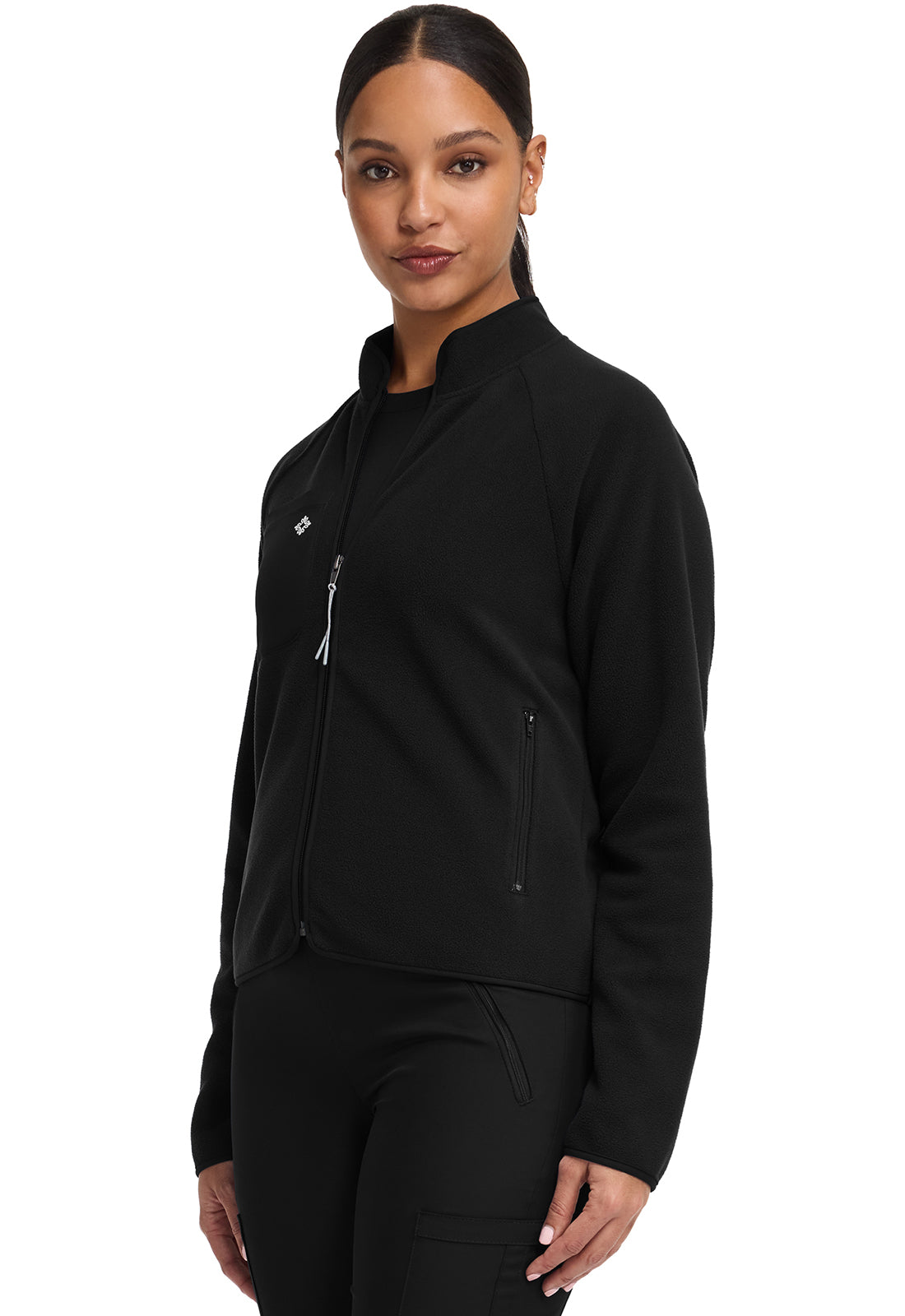 Layers MC384 Women's Fleece Warm Up Jacket Black