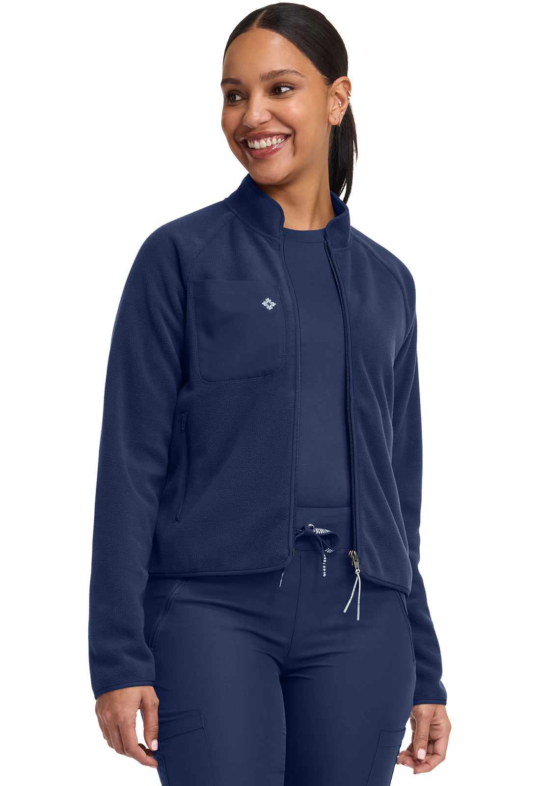 Layers MC384 Women's Fleece Warm Up Jacket Navy