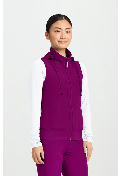 AMP MC500 Women's 4-Pocket Zip Front Vest Plum Royale