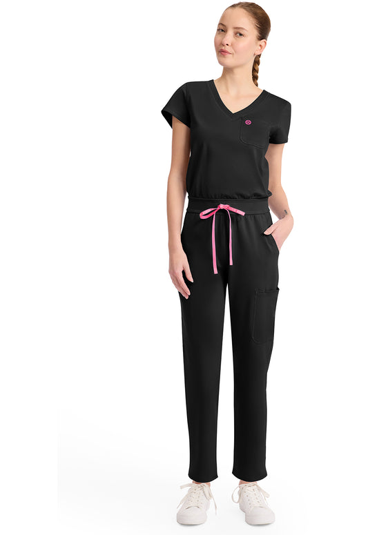 AMP Knit MC550 V-Neck Jumpsuit Black