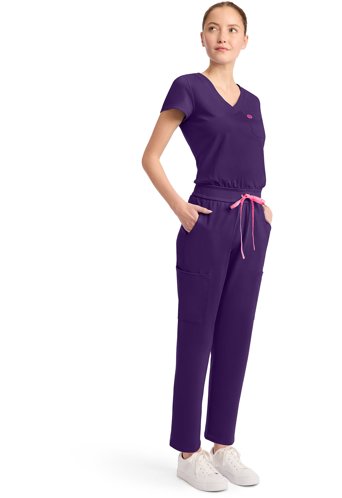 AMP Knit MC550 V-Neck Jumpsuit Galactic Purple