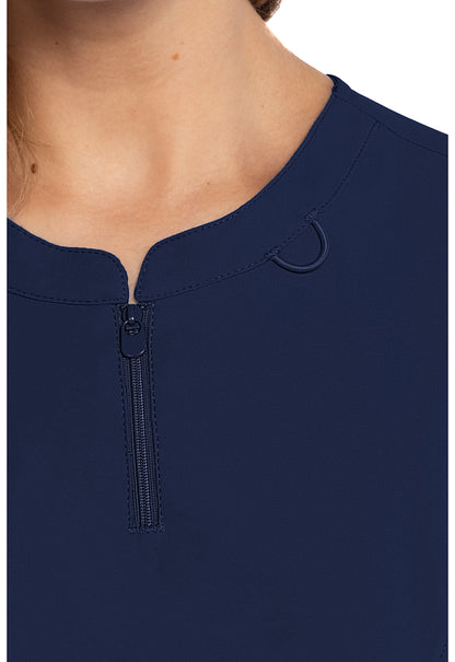 Insight MC609 Zip Front Henley Top Navy