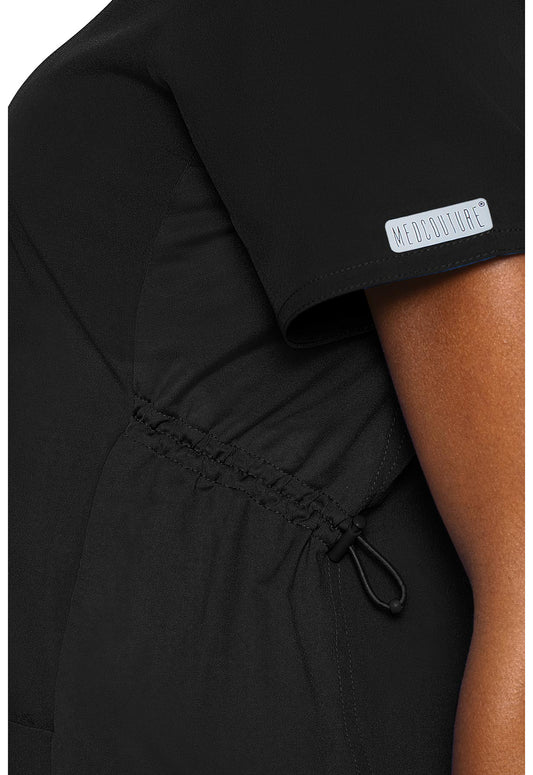 Touch MC628 Women's Maternity V-Neck Scrub Top Black